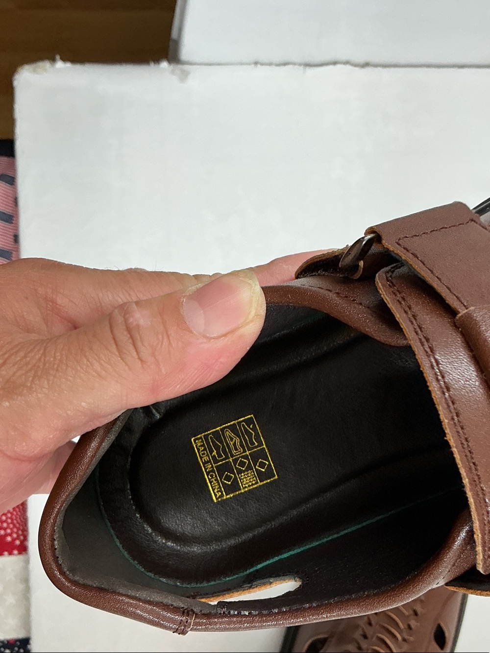 Men's Brown Leather Fisherman Sandals - Classic Casual - Picture 6 of 6